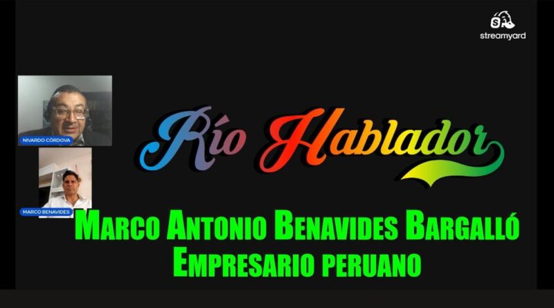 Entrevista a Marco Antonio Benavides Bargalló en el canal de Río Hablador en YouTube