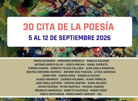 30º Cita de la Poesía de Berlín se realizará del 5 al 12 de septiembre de 2026