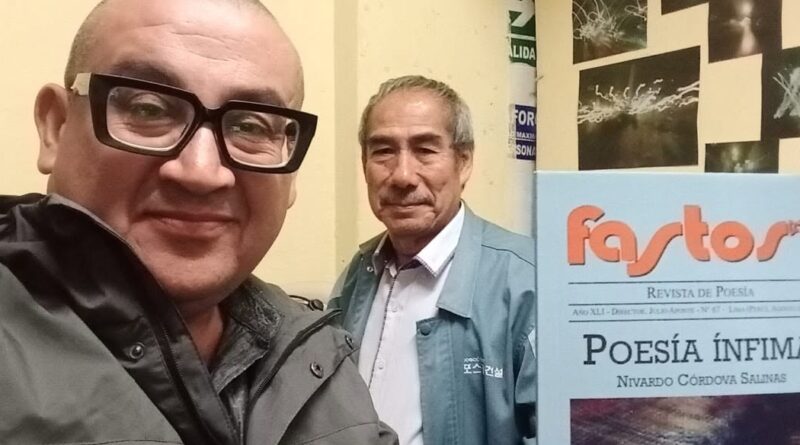 Revista «Fastos» publica el libro»Poesía ínfima» de Nivardo Córdova Salinas