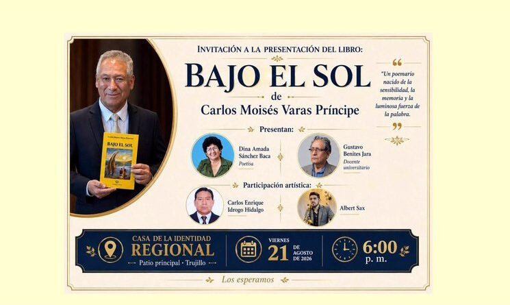 Carlos Varas presenta su poemario «Bajo el sol» en la Casa de la Identidad Regional de Trujillo.